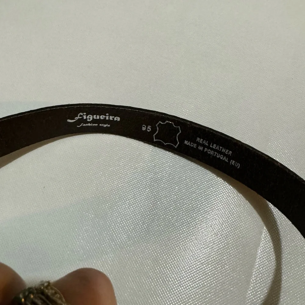 Vintage Alegueira Genuine Leather‎ Brown Belt Mens Size 34” Waist